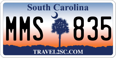 SC license plate MMS835