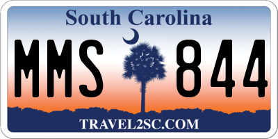 SC license plate MMS844