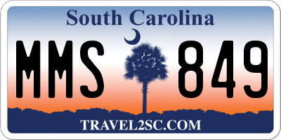 SC license plate MMS849