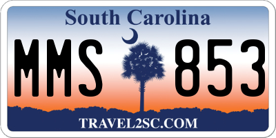 SC license plate MMS853