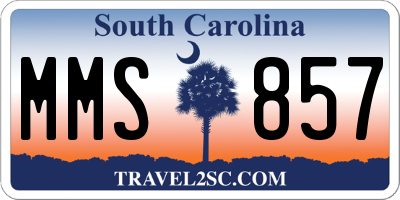 SC license plate MMS857