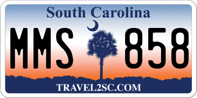 SC license plate MMS858