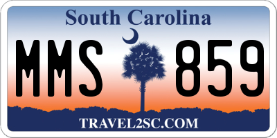 SC license plate MMS859