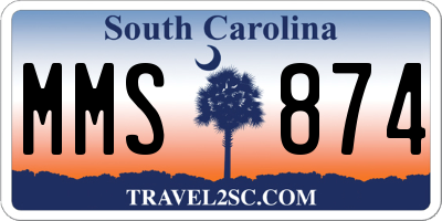 SC license plate MMS874