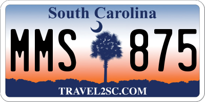 SC license plate MMS875