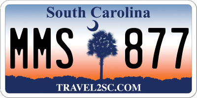 SC license plate MMS877