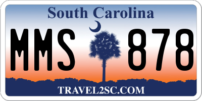SC license plate MMS878