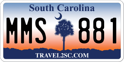 SC license plate MMS881