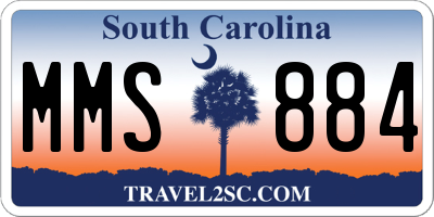 SC license plate MMS884