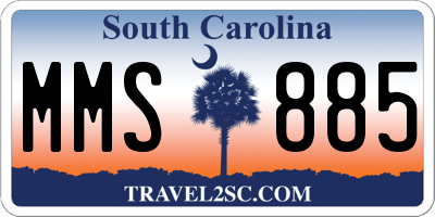 SC license plate MMS885