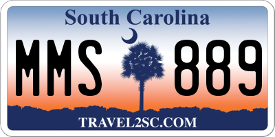 SC license plate MMS889