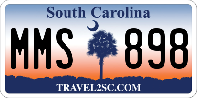 SC license plate MMS898