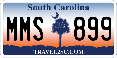 SC license plate MMS899