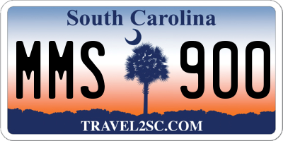 SC license plate MMS900