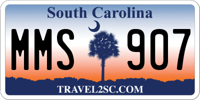 SC license plate MMS907