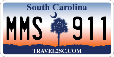 SC license plate MMS911