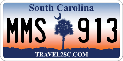 SC license plate MMS913