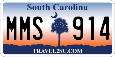 SC license plate MMS914