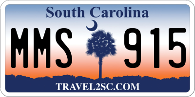SC license plate MMS915
