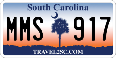 SC license plate MMS917