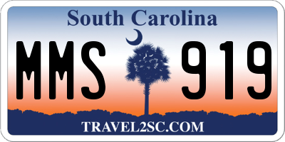 SC license plate MMS919
