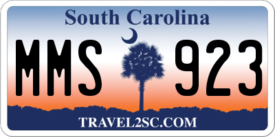 SC license plate MMS923