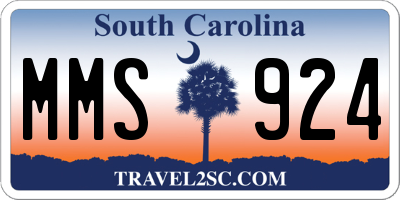 SC license plate MMS924