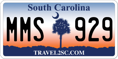 SC license plate MMS929