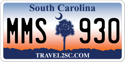 SC license plate MMS930