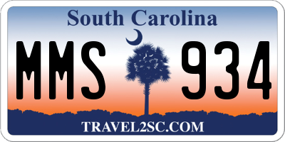 SC license plate MMS934