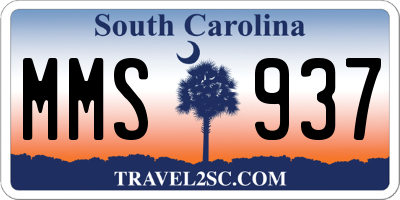 SC license plate MMS937