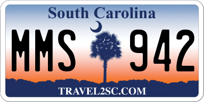 SC license plate MMS942