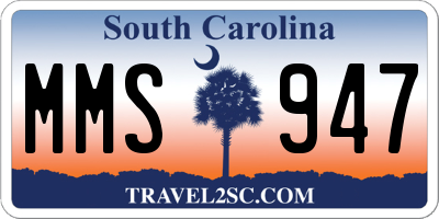 SC license plate MMS947