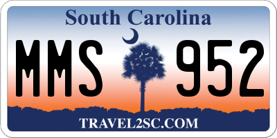 SC license plate MMS952