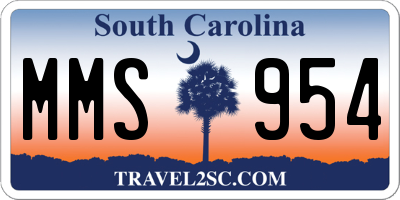 SC license plate MMS954