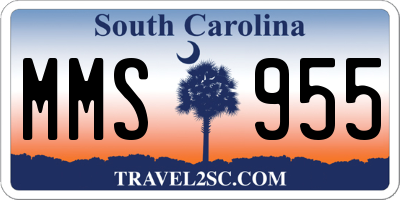 SC license plate MMS955