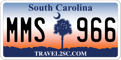 SC license plate MMS966