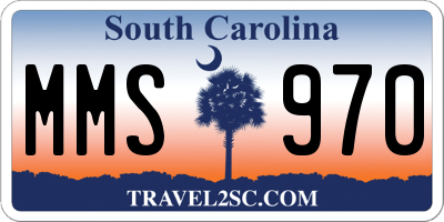 SC license plate MMS970