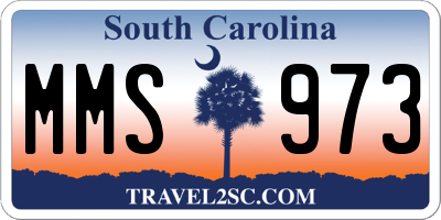 SC license plate MMS973