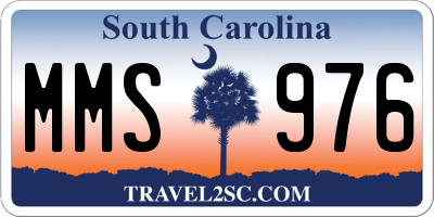 SC license plate MMS976