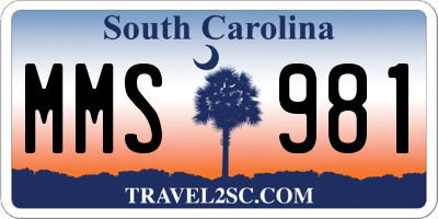 SC license plate MMS981