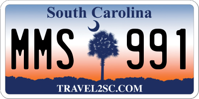 SC license plate MMS991