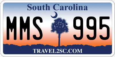 SC license plate MMS995