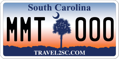 SC license plate MMT000
