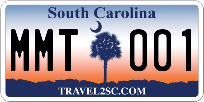 SC license plate MMT001