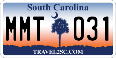 SC license plate MMT031
