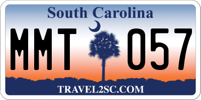 SC license plate MMT057