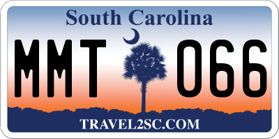 SC license plate MMT066