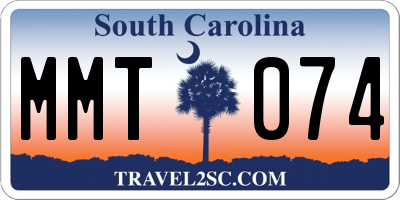 SC license plate MMT074