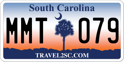 SC license plate MMT079